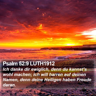 Psalm 52:9 LUTH1912 Bible Verse Image