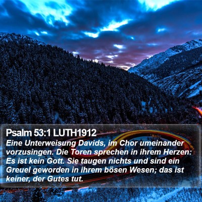 Psalm 53:1 LUTH1912 Bible Verse Image