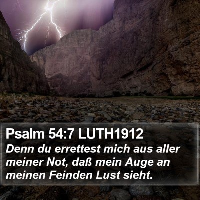 Psalm 54:7 LUTH1912 Bible Verse Image