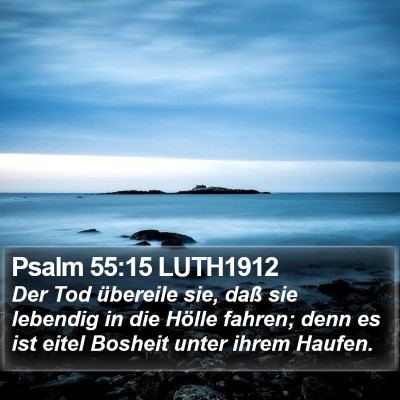 Psalm 55:15 LUTH1912 Bible Verse Image