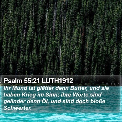 Psalm 55:21 LUTH1912 Bible Verse Image