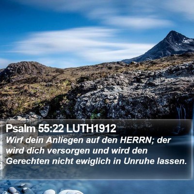 Psalm 55:22 LUTH1912 Bible Verse Image