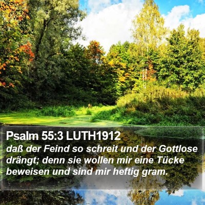 Psalm 55:3 LUTH1912 Bible Verse Image