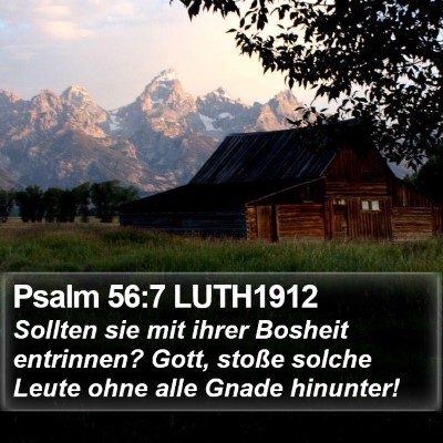 Psalm 56:7 LUTH1912 Bible Verse Image
