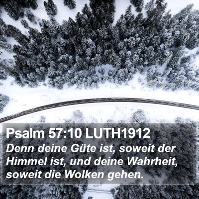 Psalm 57:10 LUTH1912 Bible Verse Image