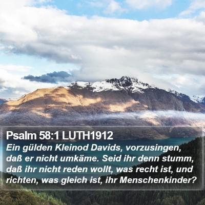Psalm 58:1 LUTH1912 Bible Verse Image