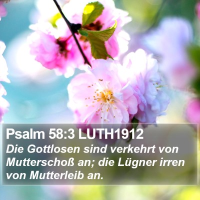 Psalm 58:3 LUTH1912 Bible Verse Image