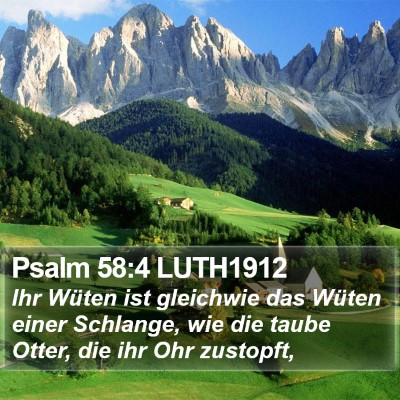 Psalm 58:4 LUTH1912 Bible Verse Image