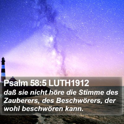 Psalm 58:5 LUTH1912 Bible Verse Image