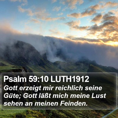 Psalm 59:10 LUTH1912 Bible Verse Image