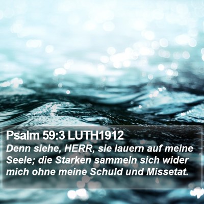 Psalm 59:3 LUTH1912 Bible Verse Image