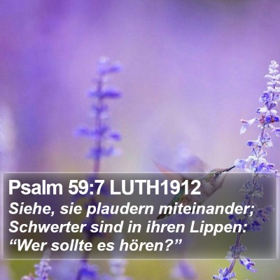 Psalm 59:7 LUTH1912 Bible Verse Image