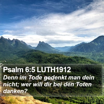 Psalm 6:5 LUTH1912 Bible Verse Image