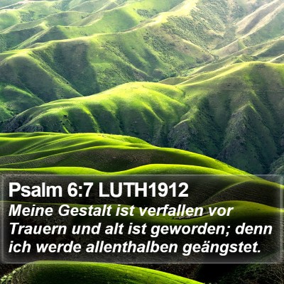 Psalm 6:7 LUTH1912 Bible Verse Image