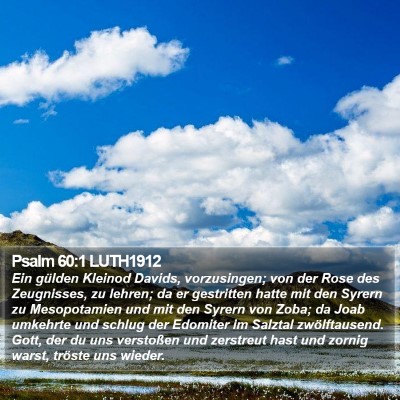 Psalm 60:1 LUTH1912 Bible Verse Image