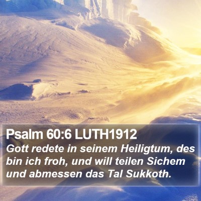 Psalm 60:6 LUTH1912 Bible Verse Image