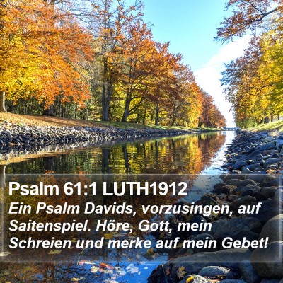 Psalm 61:1 LUTH1912 Bible Verse Image