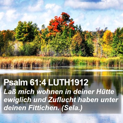 Psalm 61:4 LUTH1912 Bible Verse Image
