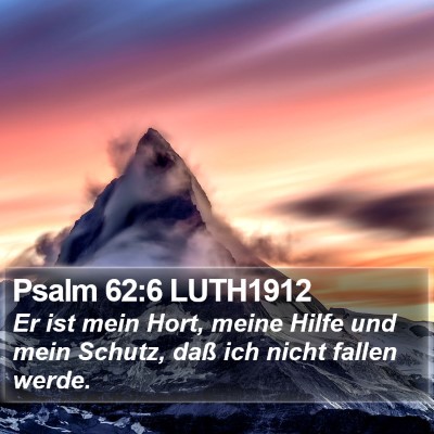 Psalm 62:6 LUTH1912 Bible Verse Image