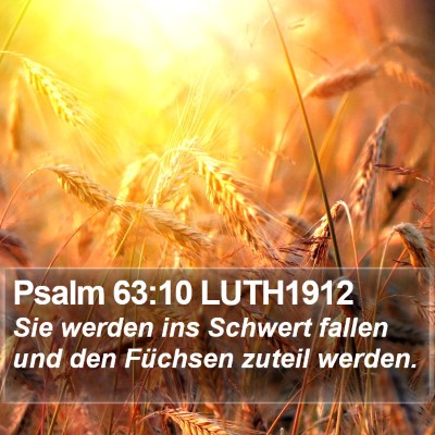 Psalm 63:10 LUTH1912 Bible Verse Image