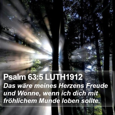 Psalm 63:5 LUTH1912 Bible Verse Image