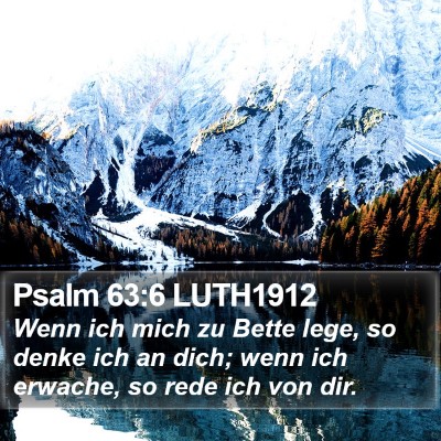 Psalm 63:6 LUTH1912 Bible Verse Image