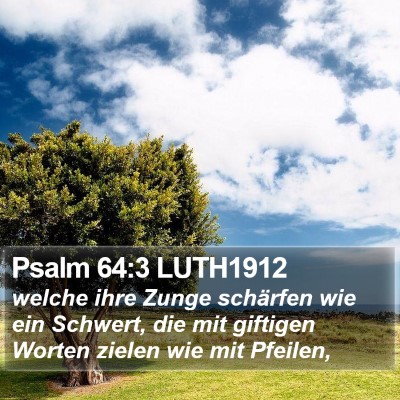 Psalm 64:3 LUTH1912 Bible Verse Image
