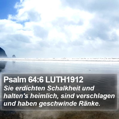 Psalm 64:6 LUTH1912 Bible Verse Image