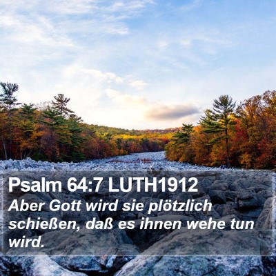 Psalm 64:7 LUTH1912 Bible Verse Image