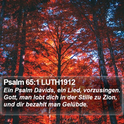 Psalm 65:1 LUTH1912 Bible Verse Image