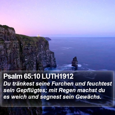 Psalm 65:10 LUTH1912 Bible Verse Image