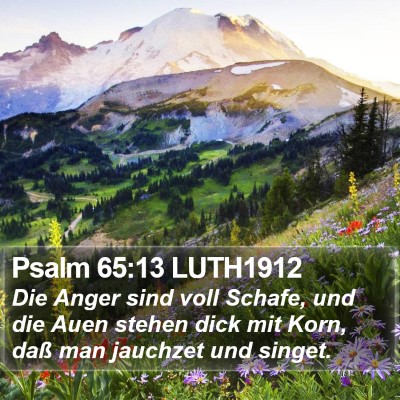 Psalm 65:13 LUTH1912 Bible Verse Image