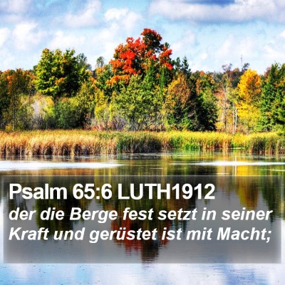 Psalm 65:6 LUTH1912 Bible Verse Image