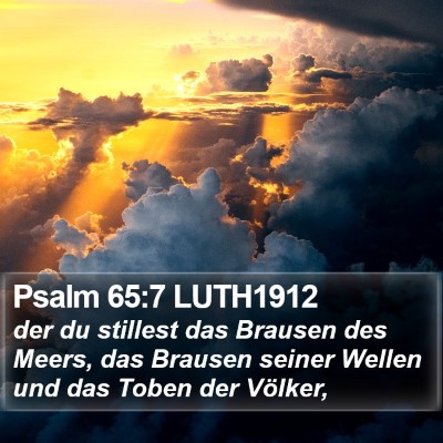 Psalm 65:7 LUTH1912 Bible Verse Image