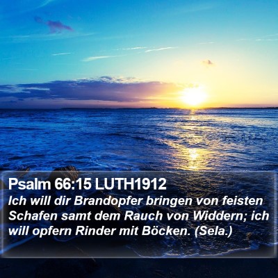 Psalm 66:15 LUTH1912 Bible Verse Image