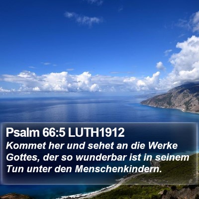 Psalm 66:5 LUTH1912 Bible Verse Image
