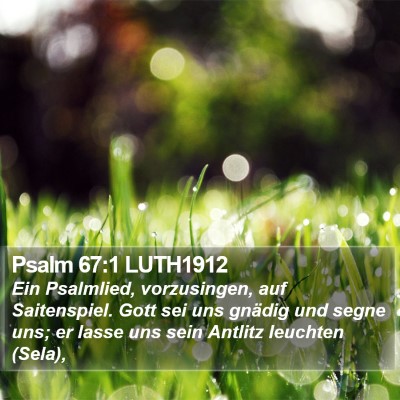 Psalm 67:1 LUTH1912 Bible Verse Image