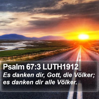 Psalm 67:3 LUTH1912 Bible Verse Image