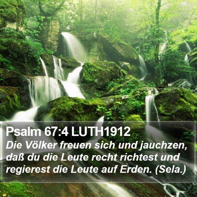 Psalm 67:4 LUTH1912 Bible Verse Image