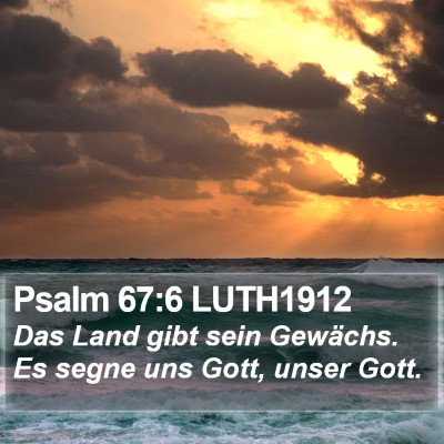 Psalm 67:6 LUTH1912 Bible Verse Image