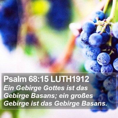 Psalm 68:15 LUTH1912 Bible Verse Image