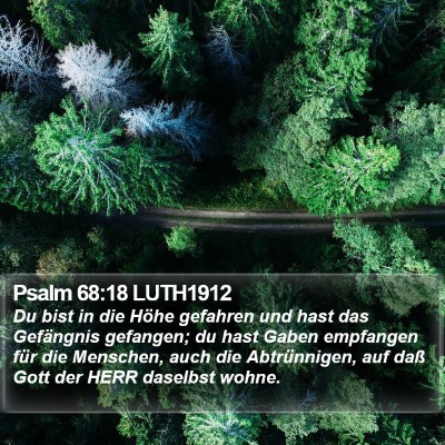 Psalm 68:18 LUTH1912 Bible Verse Image