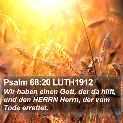 Psalm 68:20 LUTH1912 Bible Verse Image
