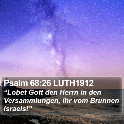 Psalm 68:26 LUTH1912 Bible Verse Image