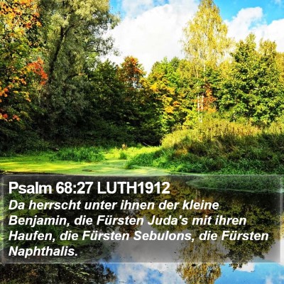 Psalm 68:27 LUTH1912 Bible Verse Image