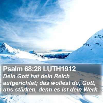 Psalm 68:28 LUTH1912 Bible Verse Image