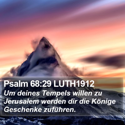 Psalm 68:29 LUTH1912 Bible Verse Image