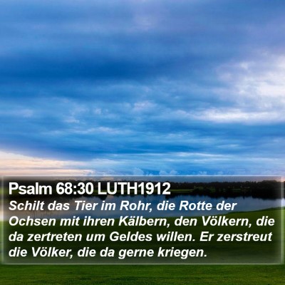 Psalm 68:30 LUTH1912 Bible Verse Image