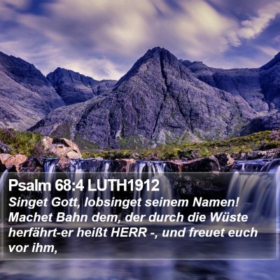 Psalm 68:4 LUTH1912 Bible Verse Image