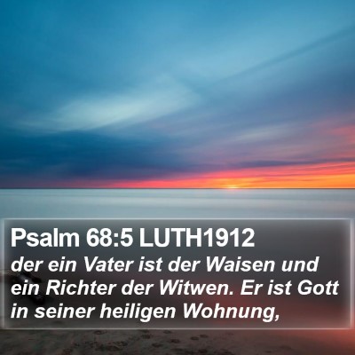 Psalm 68:5 LUTH1912 Bible Verse Image